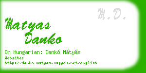 matyas danko business card